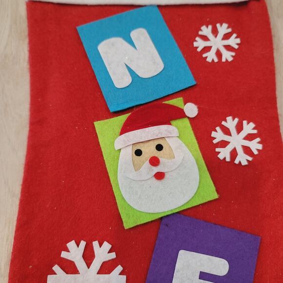 NWOT Red & White Christmas Noel Stocking - Picture 5 of 6